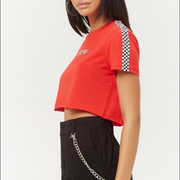 Red Racer BBY GRL Cropped Tee - Picture 2 of 4